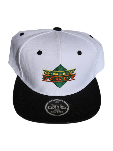 GOLFSCOUT - WHITE FLATBILL SNAPBACK