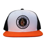 TRUCKER HAT - WHITE, BLACK, ORANGE