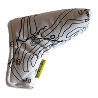 CUSTOM PUTTER COVER - (WHITE/BLACK) "LAYOUT"