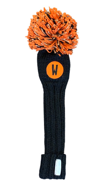 KNIT DRIVER COVER - (BLACK/ORANGE)