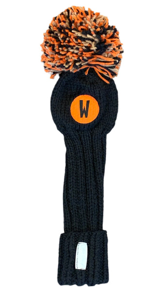 KNIT DRIVER COVER - (BLACK/ORANGE)