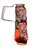 GOLF BAG - (BROWN/ORANGE/BLACK)