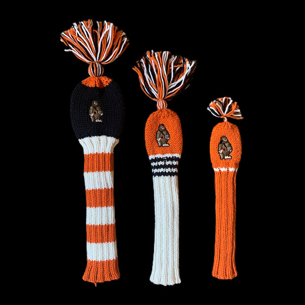 KNIT COVERS - (ORANGE/WHITE/BLACK)