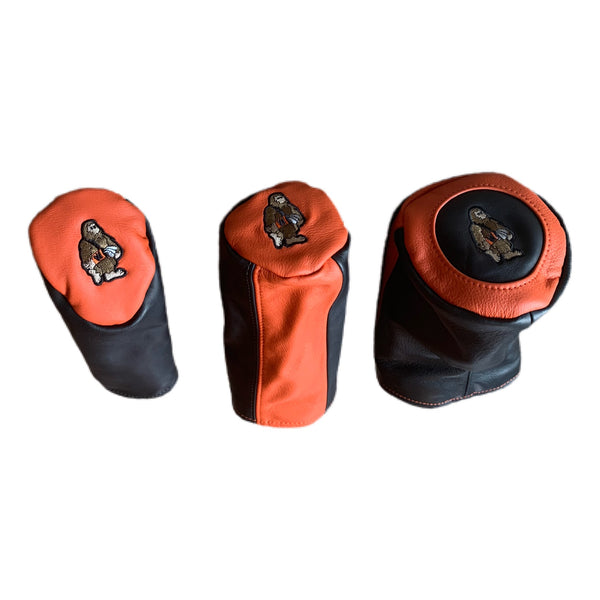 LEATHER COVERS - (ORANGE/BLACK)