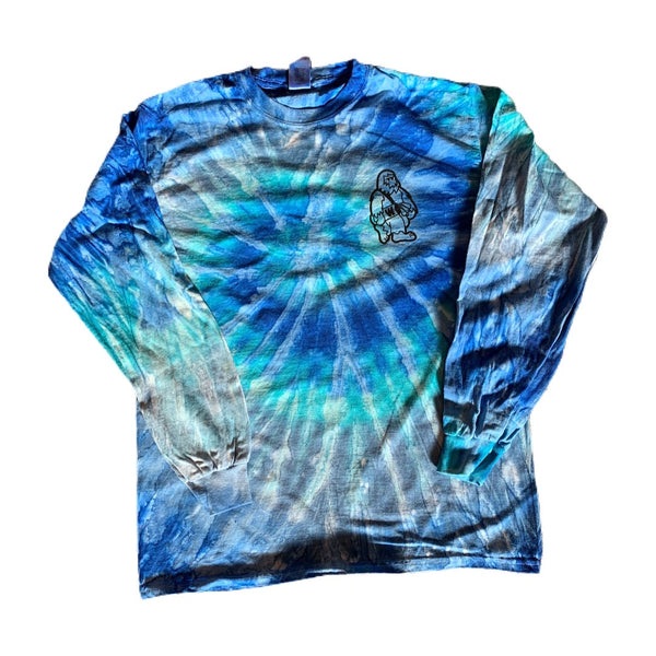 LONG SLEEVE TEE SHIRT - (BLUE TIE DYE)