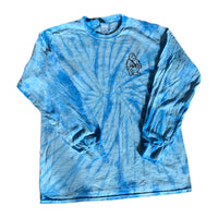 LONG SLEEVE TEE SHIRT - (BLUE TIE DYE)
